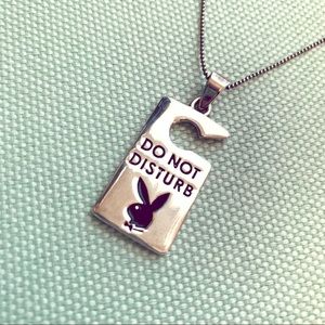 Sterling Silver Playboy “Do Not Disturb” Necklace